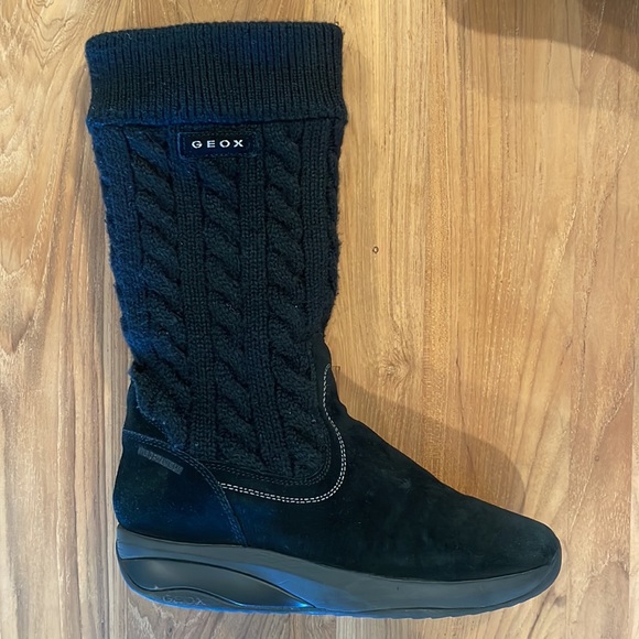 GEOX Suede Knitted Boots Women Size 8.5 - Picture 7 of 7